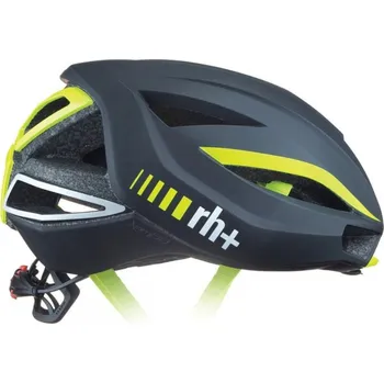 Cyklistická přilba Cyklistická helma RH+-Lambo, matt black/shiny yellow fluo Mix 58/62 cm