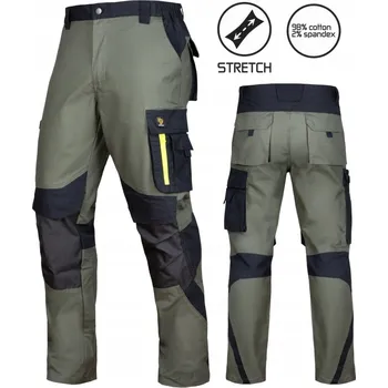 Pracovní obuv Dlouhé pracovní kalhoty PROTECTwear OCHRANNÉ KALHOTY OLIWKA KHAKI BOZP vel. 50