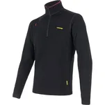 Pánská mikina SENSOR Merino Upper krátký zip černá XXL
