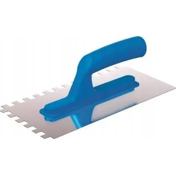 Zednické hladítko Nerezové hladítko 270x130 mm, zub 10x10 mm, s PVC rukojetí Instar 7910