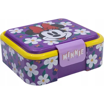 Svačinový box Minnie Mouse Pohádkový SVAČINOVÝ BOX se třemi přihrádkami - Krabička na svačinu