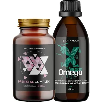 BrainMax Bude nás víc Doplňky stravy pro těhotné - Vegan Omega + Prenatal Complex