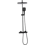 Erga Sami, sprchová souprava s termostatickou baterií, hlavovou a ruční sprchovou hlavicí, černá matná, ERG-YKA-BP.SAMI-THERM-30-BLK
