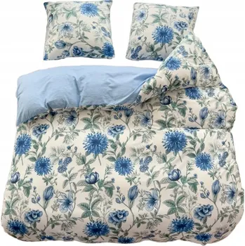 Povlečení POVLEČENÍ 140x200 OBOUSTRANNÁ BAVLNA SATÉN GierekHoff KOMPLET 2 cz KVĚTINY
