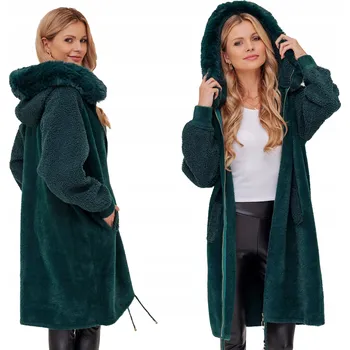 Dámský kabát Soprato dámský kabát vícebarevný oversize s kapucí univerzální velikost