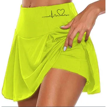 Dámská sukně Dámská sportovní sukně s kraťasy "skort", neon zelená Barva: Zelená (EKG), Velikost: L