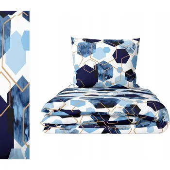 Povlečení Povlečení 140x200 + 1x70x80cm, 140g/m2, 100% BAVLNA , vzor: 1611 modrá