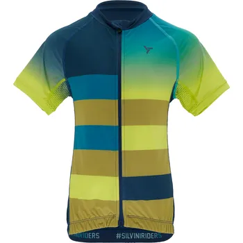 cyklistický dres Dětský dres Silvini CD2284 Mazzani navy-lime / 134-140
