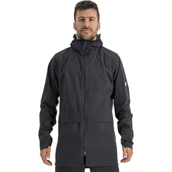 Cyklistické oblečení Pánská cyklistická bunda s kapucí SPORTFUL-Metro hardshell, black Černá XXL