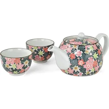 Čajovna ORIENTAL Porcelánová souprava Japan Tea Pink Flower 3 ks