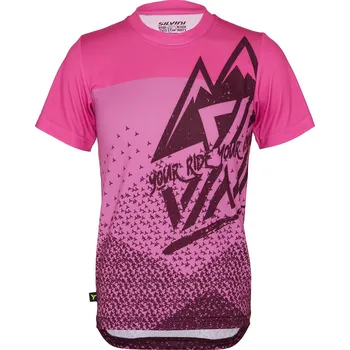 cyklistický dres Dětský dres Silvini CD2283 Denni plum-pink / 134-140