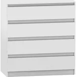 4 šuplíková komoda, bílá, HANY NEW 004