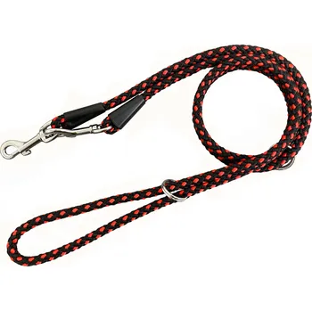 Vodítko pro psa HUHUBAMBOO vodítko UZLÍK přepínací lanové 1x240cm, černo-červené