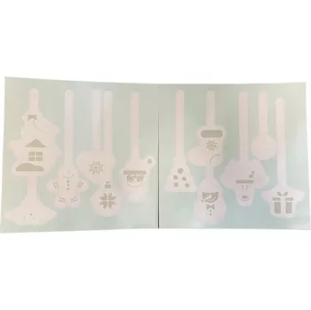 Vánoční dekorace VÁNOČNÍ OZDOBY nálepky na okno - Vánoční dekorace