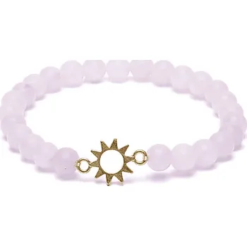 Náramek Milujeme Kameny Růženín s přívěskem hvězdy - náramek kulička NKH185 479843