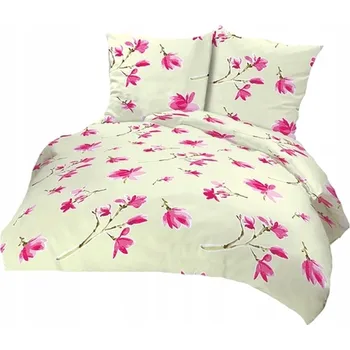 Povlečení POVLEČENÍ 160x200cm, KREP, BAVLNA, SOUPRAVA Magnolie růžová