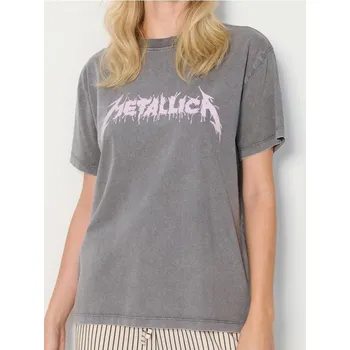 Dámské tričko Sinsay - Tričko loose fit Metallica - šedá - 272DF-09X - 272DF-09X-XS