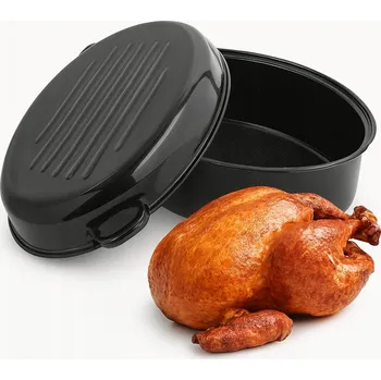 Nádoba na pečení Oválný smaltovaný Pekáč Tadar s příslušenstvím a grilem 42 cm