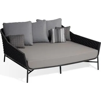 Zahradní lehátko Zahradní prostorné lehátko RIO antracit/černá