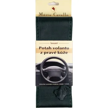 Potah na volant Mária Cavallo Kožený potah volantu (velikost A, zelený)