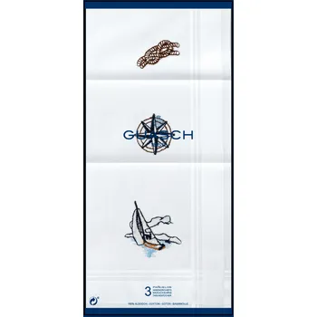 Látkový kapesník Bavlněné pánské kapesníky GOLF, 3 ks