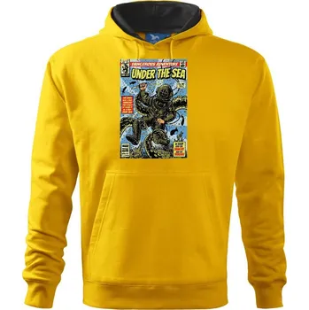 Pánská mikina Under The Sea - Mikina pánská Cape s kapucí - 5XL ( Žlutá )