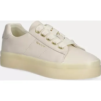 Dámské tenisky Kožené sneakers boty Gant Avona béžová barva, 30531969.G125 01X, EUR 37