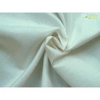 žakárová podšívka montana 802 smetanová s puntíky