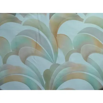 zelenkavé hedvábí 2873 vzor s listy