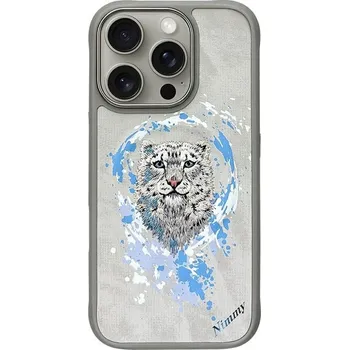 Pouzdro na mobilní telefon NIMMY pouzdro PANTHER kompatibilní s MagSafe pro IPHONE 16 Pro Max světle šedé
