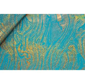 tyrkysový fitness úplet jupiter zlatý vzor