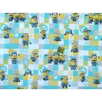 Bavlněný popelín s motivem Mimoňů