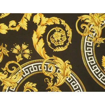 černá hedvábná šatovka 3162 s ornamenty