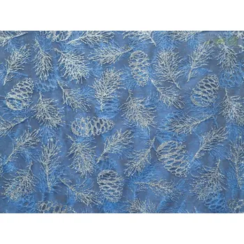 Vánoční dekorace vánoční organza 32 modrá