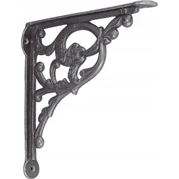 Věšák Konzole na polici DRAK ČÍNSKÝ 260x245mm PŘÍRODNÍ litinová