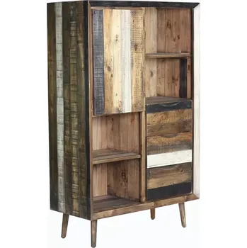 Knihovna Vysoká komoda Cairo (Z recyklovaného dřeva)