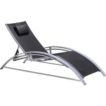 Zahradní lehátko Zahradní lehátko MAXUS černé/šedé