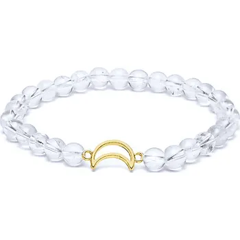 Náramek Milujeme Kameny Křišťál s přívěskem měsíce - náramek kulička NKM118 479817