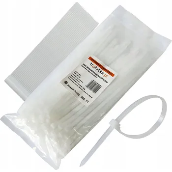 Organizace kabelů STAHOVACÍ PÁSKY bílé 100 ks 4,8 x 200 mm Velmi silné, odolné vůči UV záření