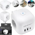 Napájecí kostka Qoltec prodlužovací kabel 6v1 3x AC 2x USB 1x USB-C PD 20W