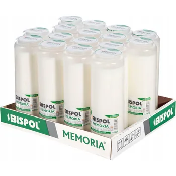 Svíčka Náplně do hřbitovních svíček Bispol 8 dní, výška 21,5 cm, svařák 16 kusů