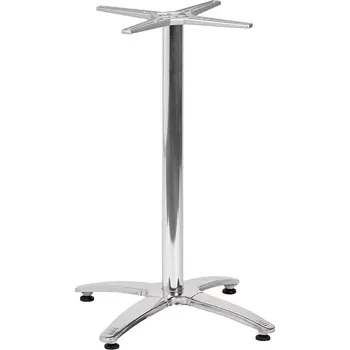 Zahradní stůl Zahradní stolová podnož ROMA 4 stříbrná pro desky max O80cm nebo 80×80cm