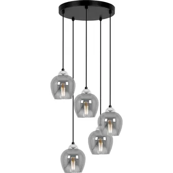 Kaja Nira závěsné svítidlo 5x15 W černá-chrom K-5612