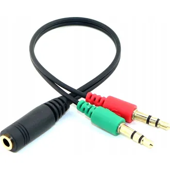 Audio kabel Kabel Aptel AK268A minijack (3,5 mm) – 2x minijack (3,5 mm) 0,2 m