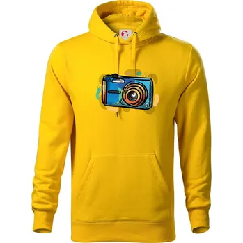Pánská mikina Foťák barevný - kompakt - Mikina pánská Cape s kapucí - 5XL ( Žlutá )