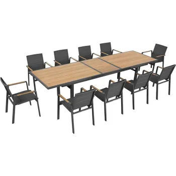 Zahradní sestava Zahradní 10 místná rozkládací jídelní souprava NOFI 2.0 BLACK