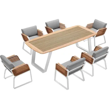 Zahradní sestava Zahradní 6 místná jídelní souprava WING WHITE GREY