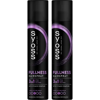 Stylingový přípravek Syoss Full Hair Lak na vlasy pro objem a hebkost x2