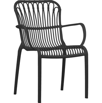 Zahradní jídelní židle LOLA černá s područkami