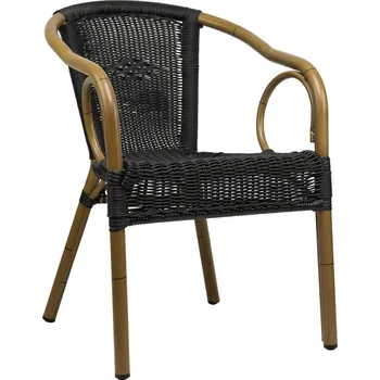 Zahradní jídelní židle COSTA hnědá/černá